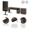 Bestar BESTAR Upstand 135W 72W L-Shaped Standing Desk with Bookcase and File Cabinet in antigua 175853-000052 - alternate 9